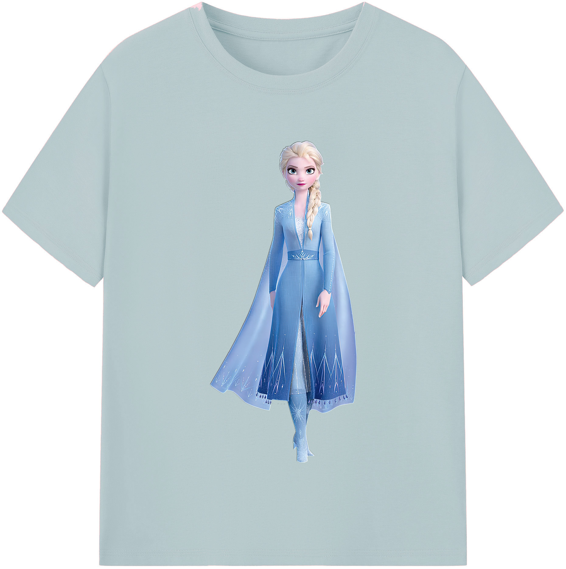 （画像用） アナと雪の女王 アンナ エルサ Frozen Anna Elsa 綿100％半袖Tシャツ（フロントプリント）